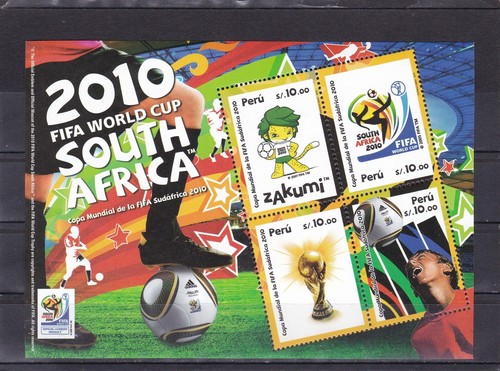 Peru sports soccer cup in South Africa sheet 2010