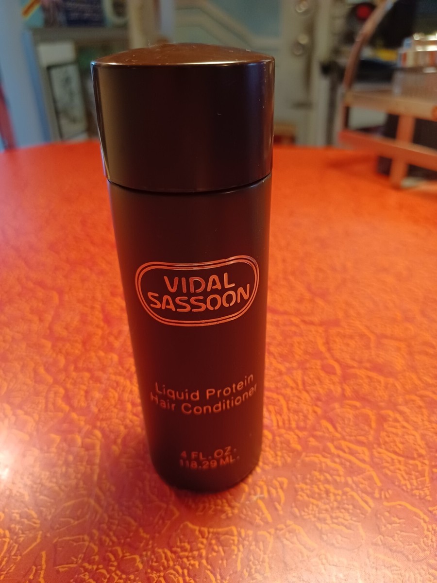 VTG Original 1970s Vidal Sassoon Dark Brown Bottle Conditioner