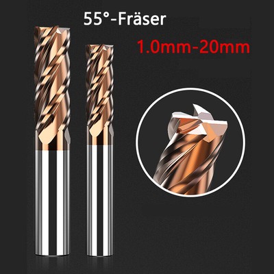 4 Flute Solid Carbide End Mill 1.0mm-20mm Milling Cutter Tool Tungsten Steel
