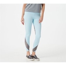 NEW Soulgani Active California Love Twin Soul Leggings Powder Blue High Waist 1X