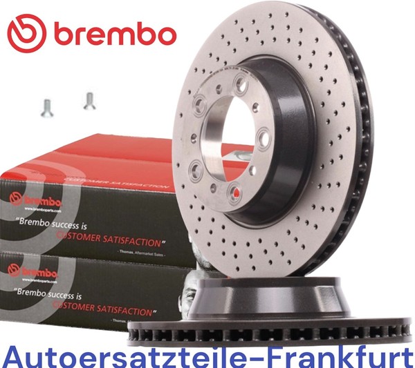 2X Brembo Bremsscheiben Hinten Porsche 911 Carrera 991 996 997 Cabriolet / Targa-image