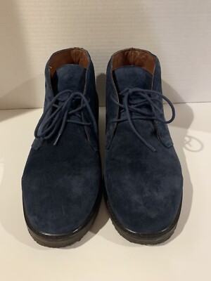 Polo Ralph Lauren Marlow Blue Leather Boots Men display picture 3