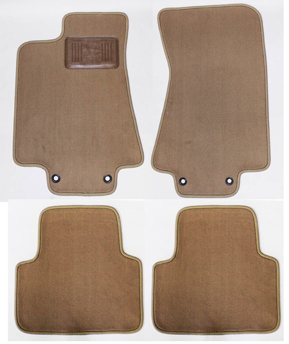 NEW! Tan Floor Mats 2003-2008 Jaguar S Type Set of 4 - Rubber Back
