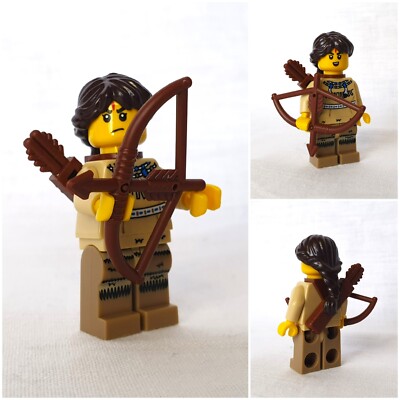 MOC aus LEGO -Teilen Indianerin m. Bogen Western Cowboys&Indianer| passt zu 6769