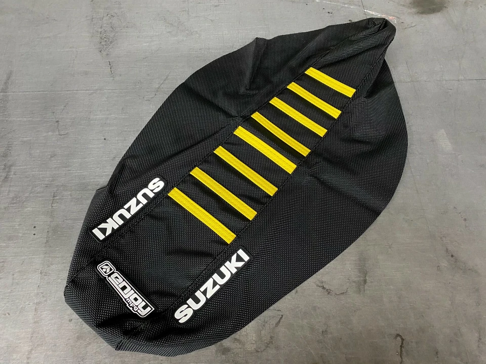 Cubierta de asiento para Suzuki Rmz 450 2008-2017 se adapta a todas las costillas negras/amarillas logotipo #42 Foto 2 de 4