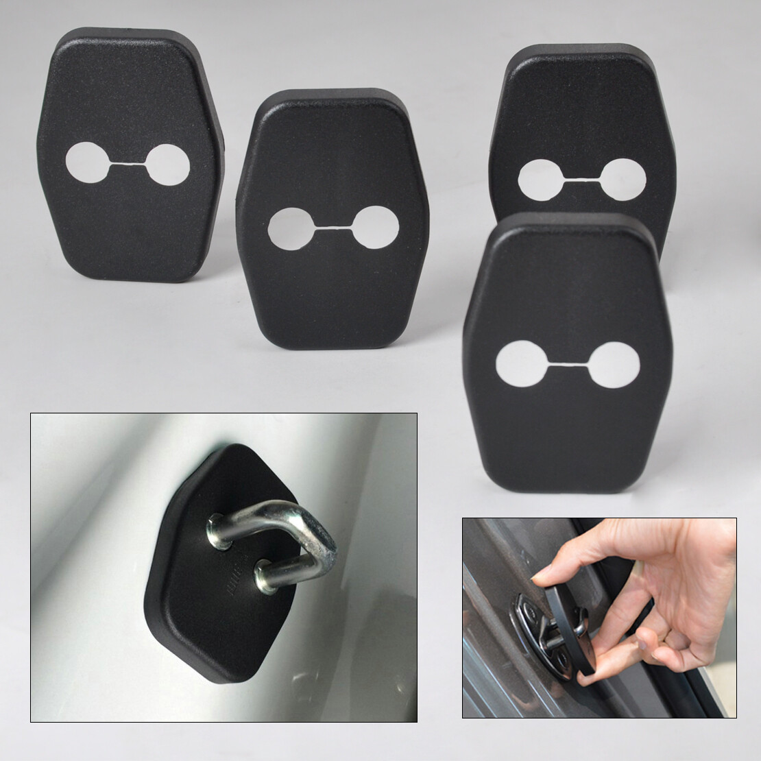 4X Car Door Striker Cover Lock Antirust Protector Case fit for Peugeot