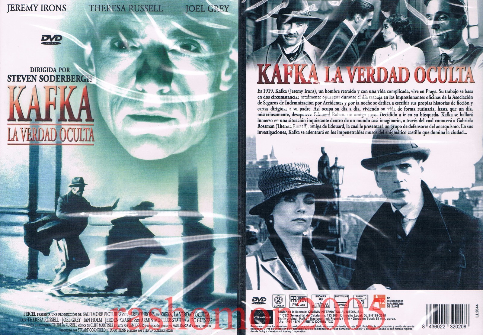 DVD KAFKA Jeremy Irons Ian Holm Theresa Russell Steven Soderbergh Region 2 NEW
