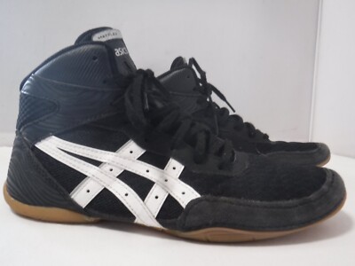 Asics Matflex 7 Wrestling Shoes Grade School Kids 6 US 1084A011 001 Black White