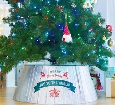 Christmas Tree Collar, 28" Christmas Tree Ring 5-Panel Metal Durable Christmas