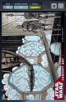 Star Wars Card Trader DIGITAL AOTC Concept Art Clone Laboratory 10cc Legendary