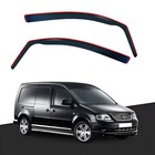 VW Caddy MK3 & MK4 2004-2020 2 Door Van Wind Deflectors 2pc Tinted UK