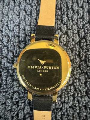 Olivia Burton London Watch Black Leather Band gold tone  display picture 1