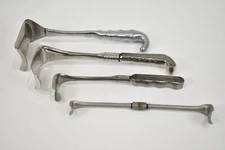 Richardson Retractors Set of 4 Various Widths and Handles Surgical Stainless 