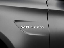 V8 Biturbo Fender Badge Emblem for C63 E63 S63 CL63 GLC63 GLE63 GLS63