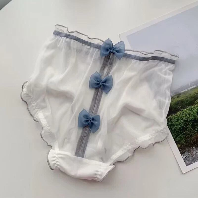 Sexy calzoncillos lazo transparentes talla grande para hombre y mujer dulces Foto 2 de 4