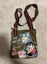 Disney Fairies Tinkerbell Pixie Certified Purse canvas With Strap 10x10
