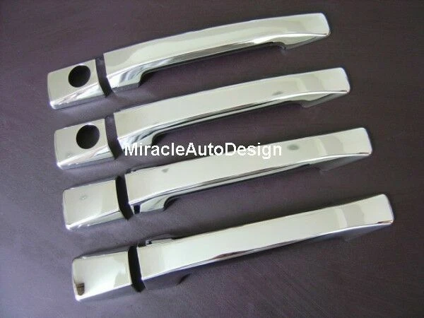 Cubiertas de manija de puerta de acero inoxidable cromado para Mercedes Benz W124 W201 Clase E Foto 2 de 2