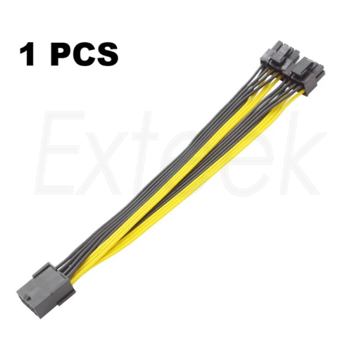 8Pin PCI-E Express to Dual PCIE 8 (6+2) Pin Power Cable Graphics Card GPU AU - Picture 7 of 7
