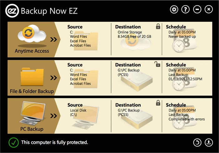 NTI Backup Now EZ 4, Backup & Recovery for Win 10, 8, 7, Vista or XP - DOWNLOAD - Image 3 of 3