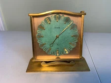 Vintage Jaeger LeCoultre Swiss 8 Day Table Desk Clock Art Deco