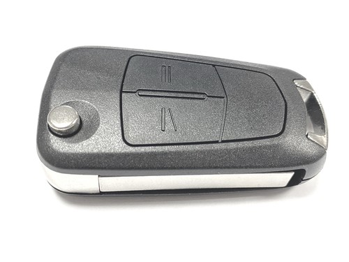 2-Button Flip Key Case For Vauxhall / Opel Adam (2009–2017) – Black – Repair/Replacement