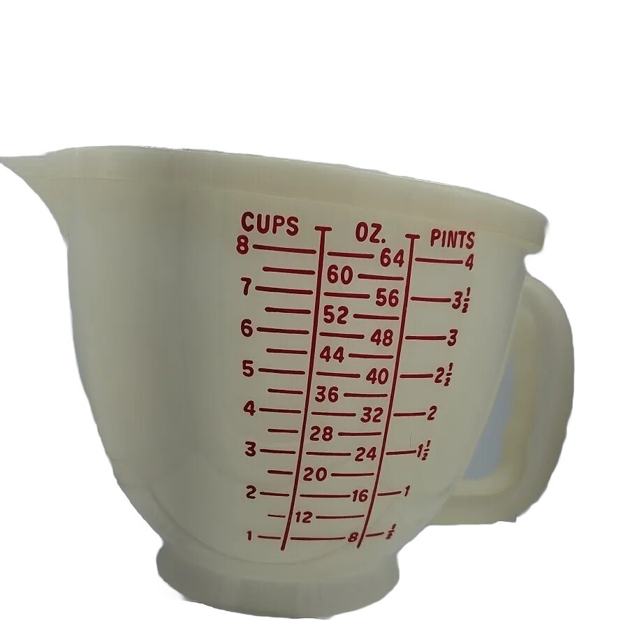 VTG Tupperware HIGH SHINE Mix N Stor 8 Cup Measuring Pitcher 500 & Lid