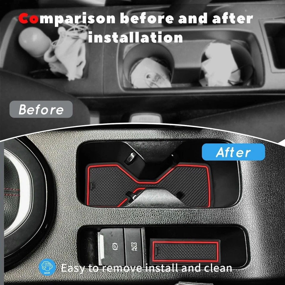 Alfombrillas antipolvo Auovo para 2022 2023 Kia K3 Forte Cerato Accesorio Portavasos Almohadilla Foto 2 de 4