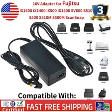 16V Adapter for Fujitsu iX1600 iX1400 iX500 iX1500 SV600 S510 S500 ScanSnap
