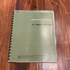 Ball Miratel TCR-19/25 RGB Color Monitor Instruction Manual IM1010 July 1972