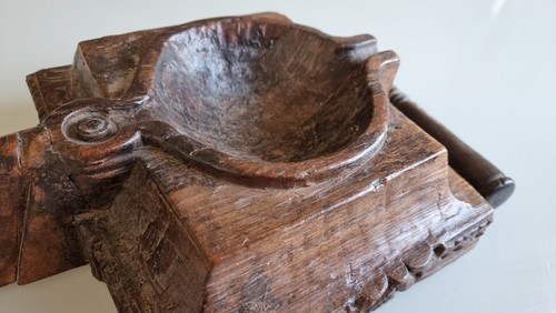 Wooden Pestle Mortar India Art and Ethnic Objects - Picture 12 of 20