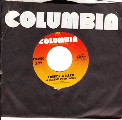 Freddy Weller, A Legend In My Home/Ask Any Old Cheater Who Knows 45 VG+ 1976