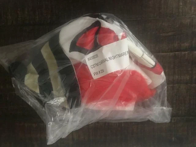 Payaso aterrador Carnaval Halloween Disfraz Niños M-8-10 Pesadilla Pelo Naranja Foto 4 de 4