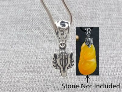 Sterling Silber Wolf Pinch Bail f��r Anh?nger Charm Halskette
