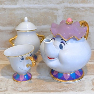 Potts and Chip Tea Set Japan Details about Tokyo Disney Resort Beauty and the Beast Mrs