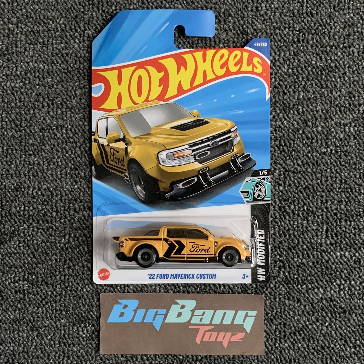 Hot Wheels 22 Ford Maverick Custom Yellow #49 Mainline 2025 Case B/C  (In-Stock)