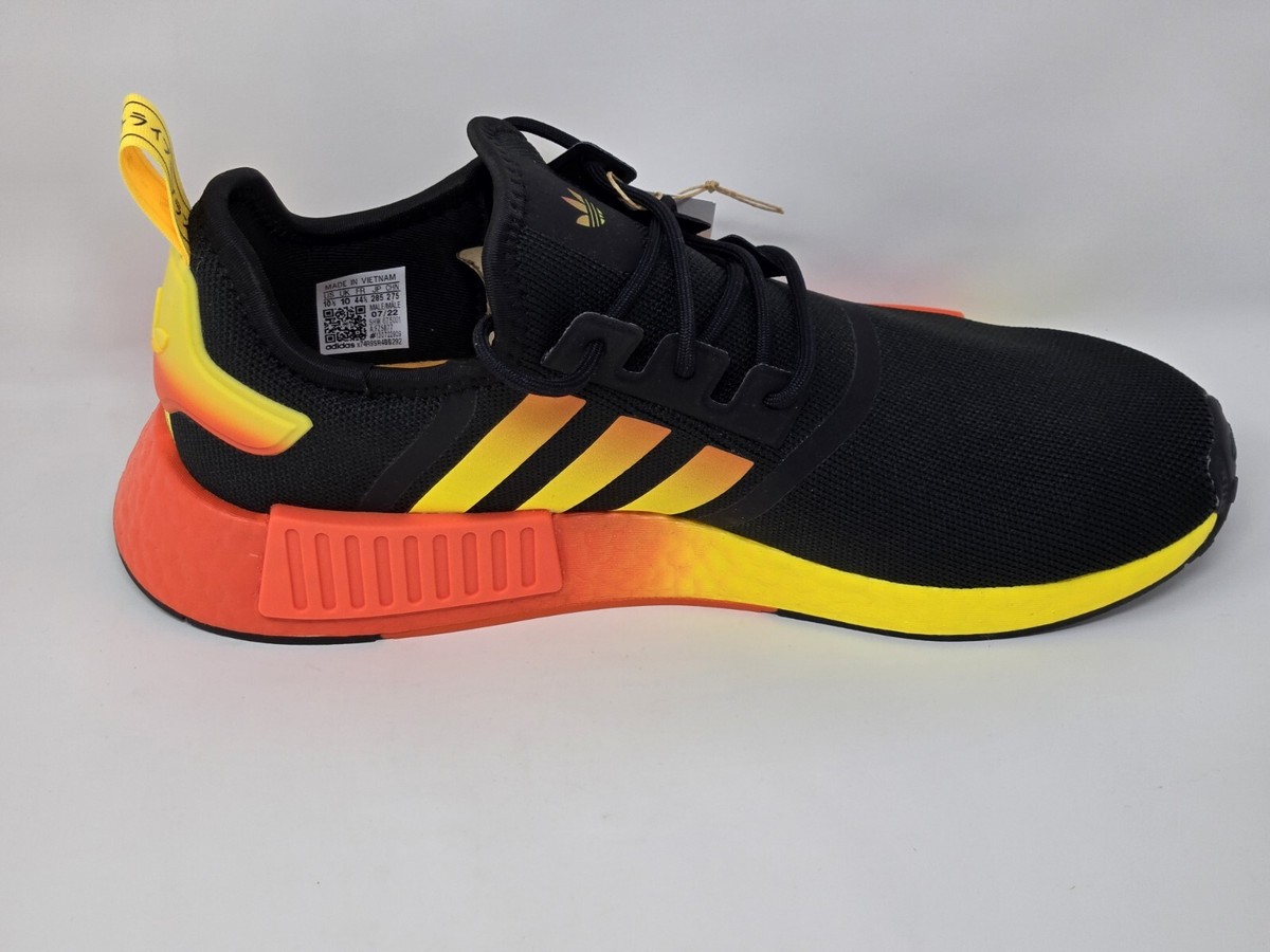 Adidas NMD_R1 Sunset Black Red Yellow Orange Men's Multi Size Boost Shoes  FZ5877