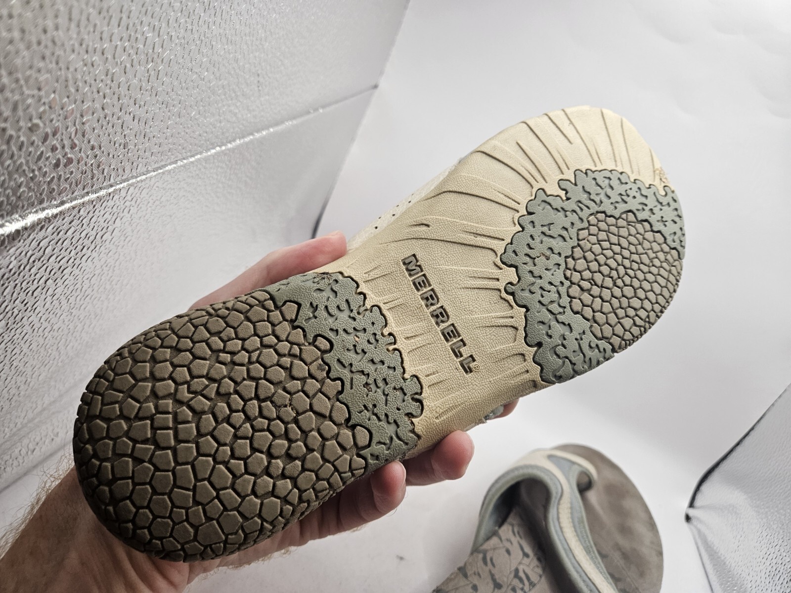 Merrell J36402 sandali donna Genova slide pelle marrone supporto arco plantare taglia 10