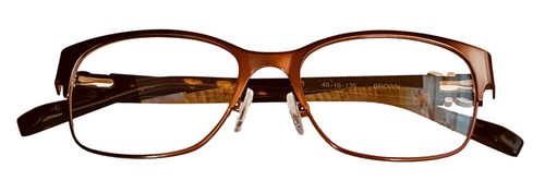 Jones New York Mens Metal Rectangle Eyewear Frame, J141. Brown. 49mm - Picture 5 of 12