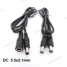 1m DC male to male to female Cord Wire Power supply connector Cable 5a 3a
