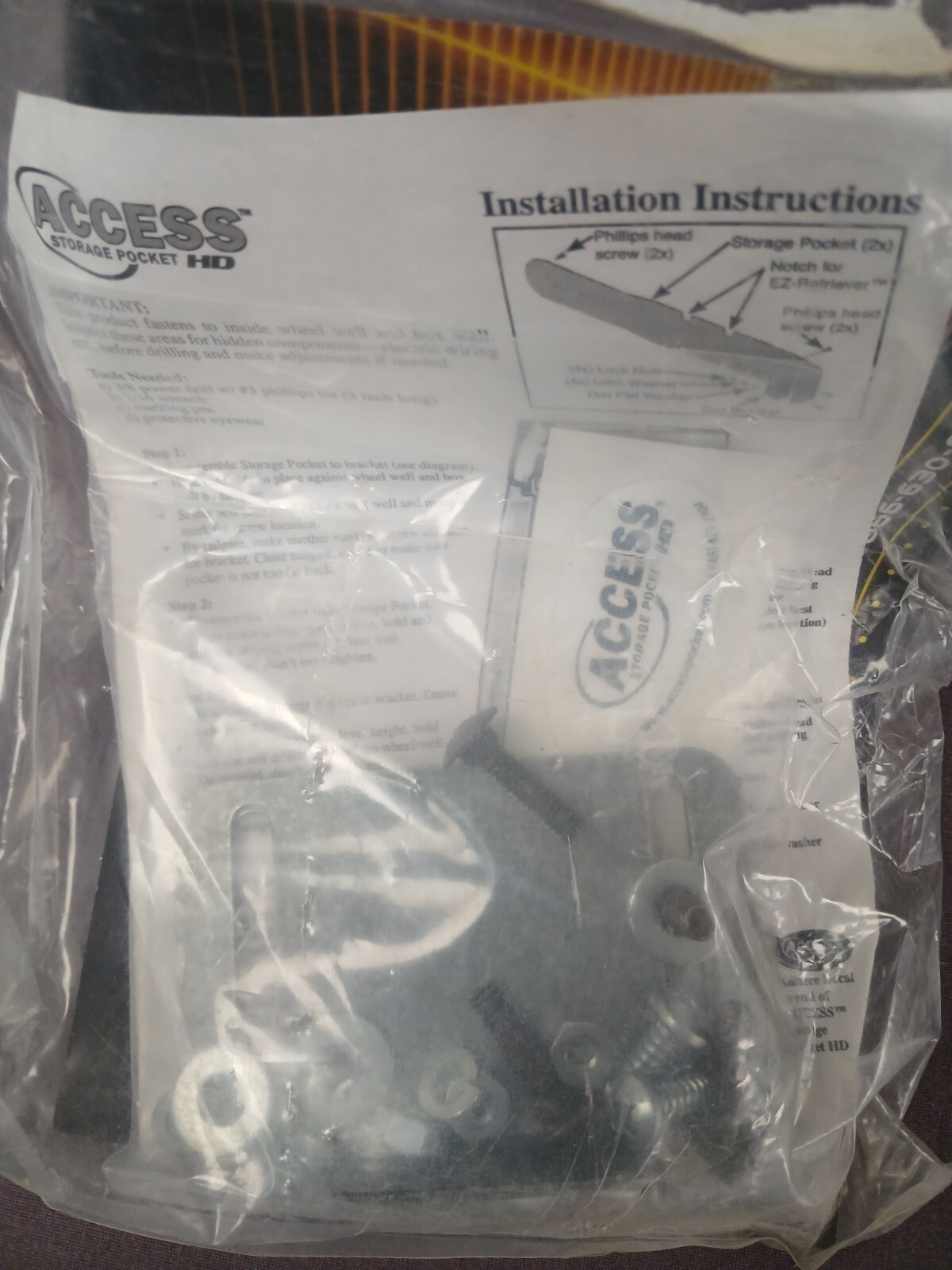 STORAGE POCKET UNIVERSAL FIT FOR PICKUP TRUCKS 60085 ACCESS