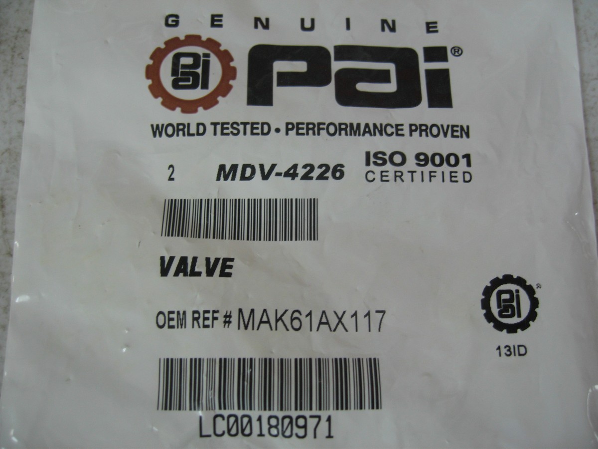 Drain Cock Valve PAI P/N MDV-4226 Ref. # 61AX117, Parker DC601-4