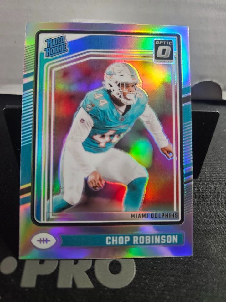 2024 Donruss Optic Chop Robinson Optic Holo Rated Rookie #219 Dolphins RC