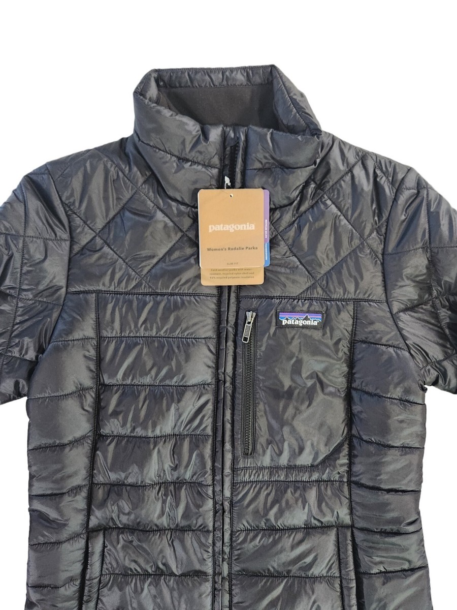 Patagonia Radalie Parka Slim Fit Black Jacket Women's Size XS New