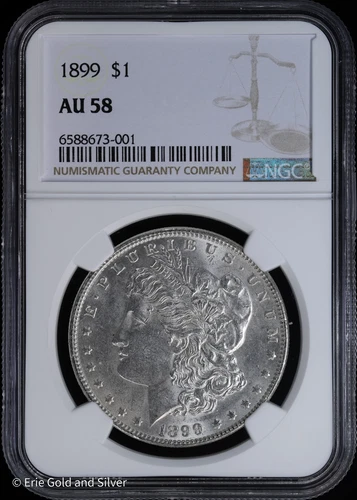 1899-P $1 Morgan Silver Dollar NGC AU 58