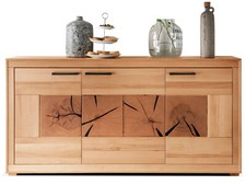 Kommode Sideboard Highboard 171 cm PASSERO Kernbuche massiv Wohnzimmer Montiert