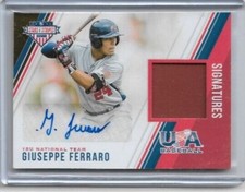 Giuseppe Ferraro Auto /25 Material Signatures 2018 USA Baseball Stars & Stripes