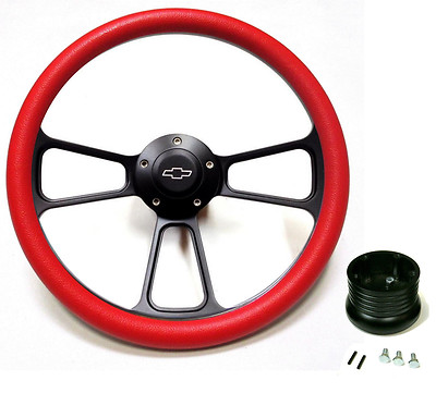 1973 1974 1975 1976 el camino malibu steering wheel black red full install kit ebay ebay