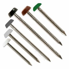 Decking Nails Wood Fence Fixing Pins Poly Top Grey Green Brown Black 65mm x20