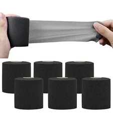 6 Rolls Pre Wrap Tape Athletic 72 Yards Foam Underwrap Athletic Tape Sports P...