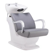 Salon Shampoo Backwash Unit Shampoo Station with Tilting Sink BECKMAN in Grey